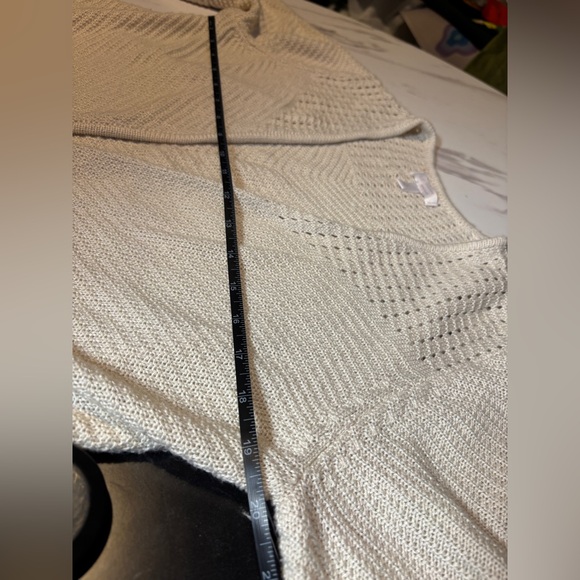 LC Lauren Conrad Cream Lace-Trim Cardigan - Picture 7 of 14